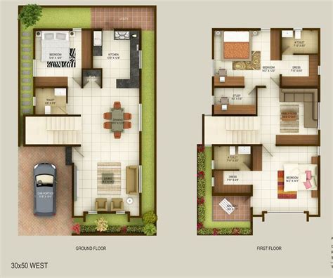 3Bhk Duplex House Floor Plan Floorplans Click