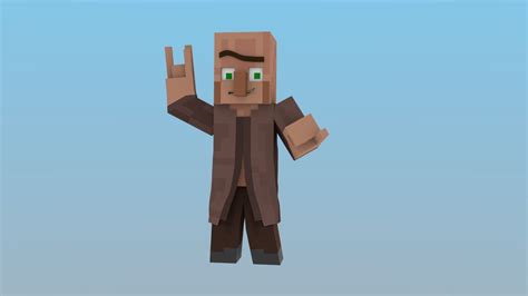 Render Of My New Minecraft Villager Rig With Cloth And Fingers Took