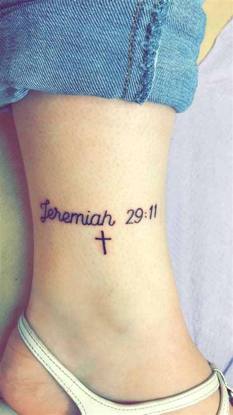 Jeremiah 2911 Tattoo Jeremiah 29 11 Tattoo Tattoos Foot Tattoos
