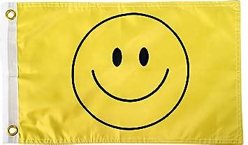 Amazon Com Smiley Face Yellow Flag 12x18 Inches Perfect For UTV ATV