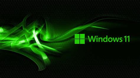 Dark Green Windows 11 Logo In Black Background Hd Windows 11 Wallpapers