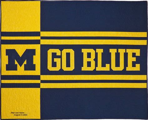 Michigan Quilt By Whimzie Quiltz Go Blue Custom Quilts Quilts