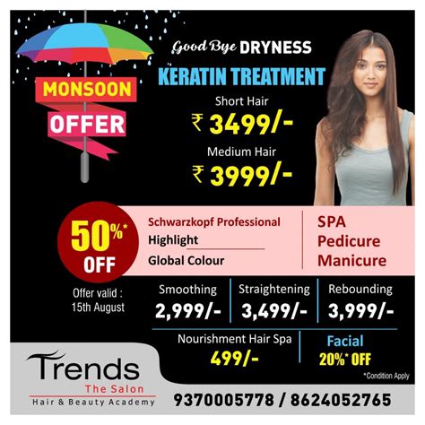 Avail Monsoon offer good services at trends | Trends The Salon Hair