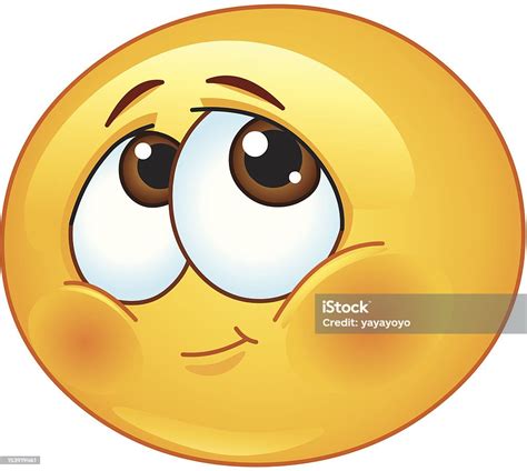 Shy Emoticon Stock Illustration Download Image Now Embarrassment