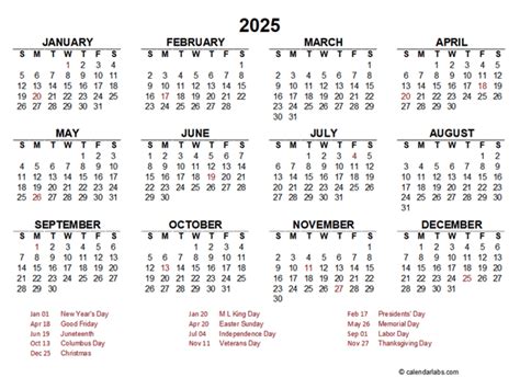 2025 Pdf Calendar Free Free Printable Templates