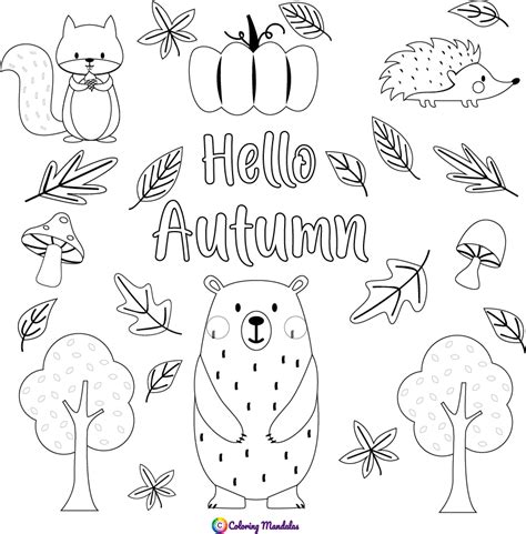 Autumn Coloring Page For Kids Coloring Pages For Kids