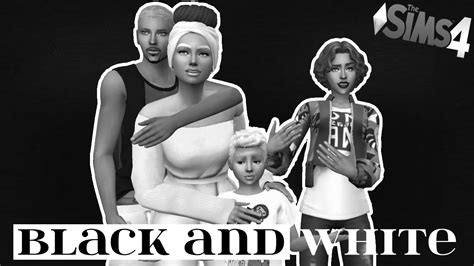 black and white cas challenge the sims 4 create a sim collab w hunnerplays youtube