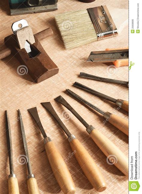 wood working tools  stock image image  project home
