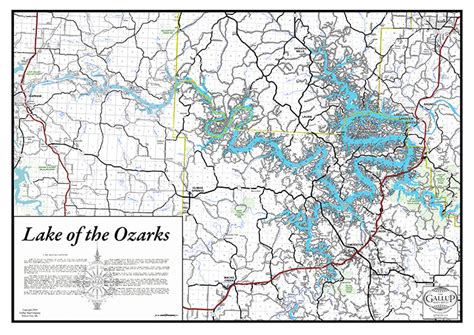 Lake Of The Ozarks Chart For The Boat Gallup Map