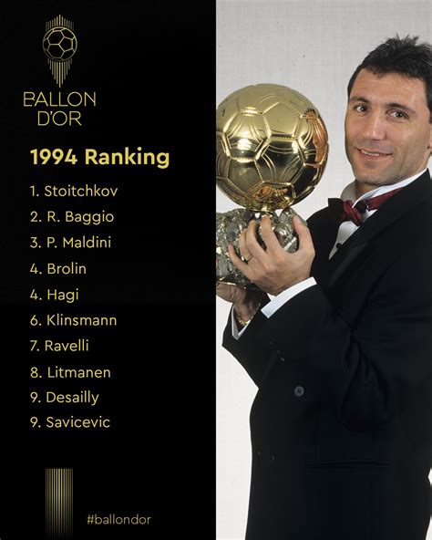 Ballon Dor Ballondor On Twitter 🔝1️⃣0️⃣ Throwback Take A Look At The 1994 Ballon Dor