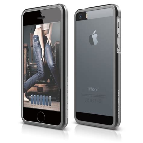 S5 Aluminium Bumper Case For Iphone 55sse Dark Gray Elago Slg