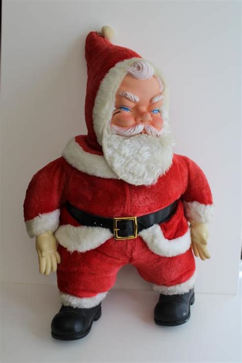 Mid Century Vintage Hy Toy Rushton Santa Claus Stuffed Doll W