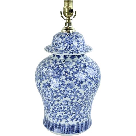 Vintage Blue And White Ginger Jar Lamp From Walnut And West On Ruby