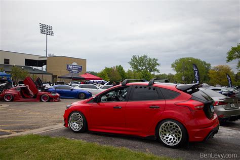 Red Ford Focus St At The Stance Down Low Tuner Fest Benlevy Com