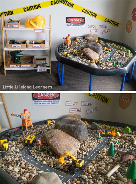 Wrap them up warm and waterproof from head to toe and with these winter activities for kids we're sure you'll be longing for wintry days more often! Construction Site Dramatic Play Area (With images ...