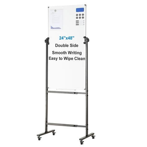 Vevor Rolling Magnetic Whiteboard Double Sided Mobile Whiteboard 24x48