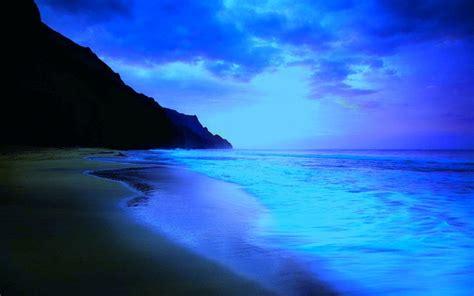 Beach Blue Sky Beach At Night Nature Beaches Hd Desktop Wallpaper