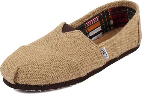 Toms Womens Classic Woven Burlap Slipon Shoes In Natural