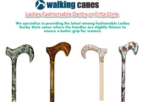 Diverse Fashionable Ladies Walking Canes — Classy Walking