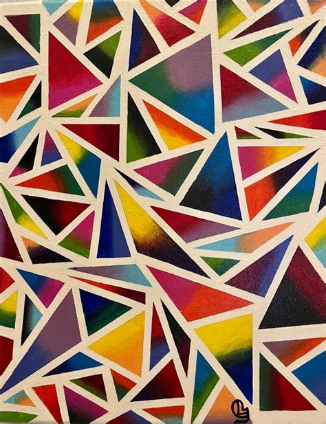 Abstract Triangle Art Lochana C Paintings And Prints Abstract
