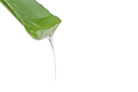 Premium Psd Leaf Of Green Fresh Aloe Vera With Dripping Clear Gel On