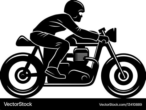 Cafe Racer Silhouette 001 Royalty Free Vector Image