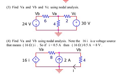 solved 3 find va and vb and vc using nodal analysis vb va