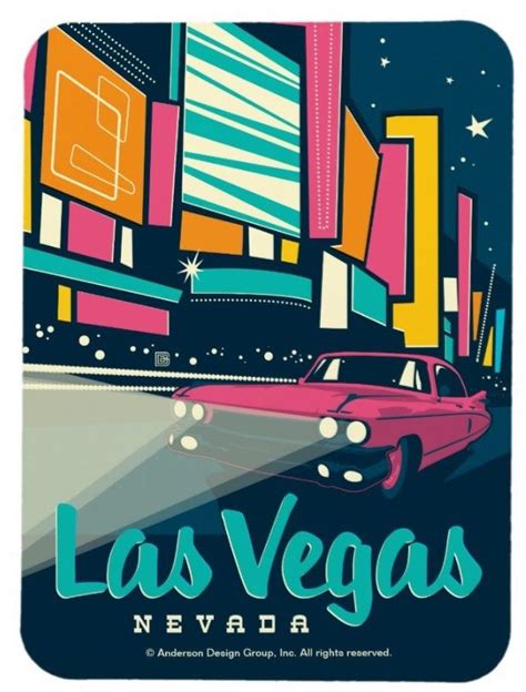 Swinging Las Vegas Nv The Nightlife Colorful Fridge Magnet Etsy In