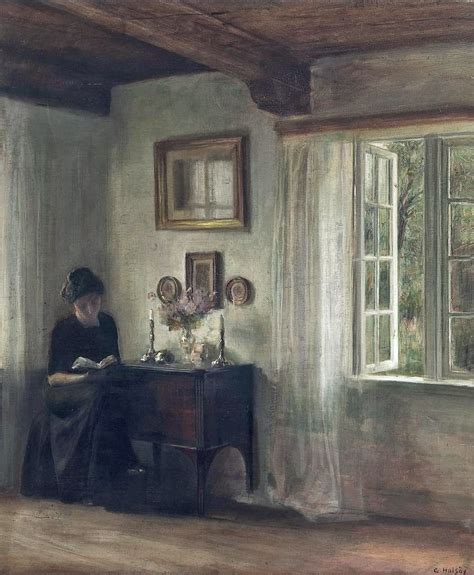 Carl Vilhelm Holsøe Reading Art Woman Reading Interior Paintings
