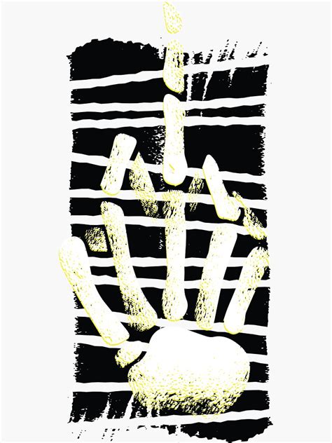 Skeleton Middle Finger Sticker For Sale By Davincistore21 Redbubble