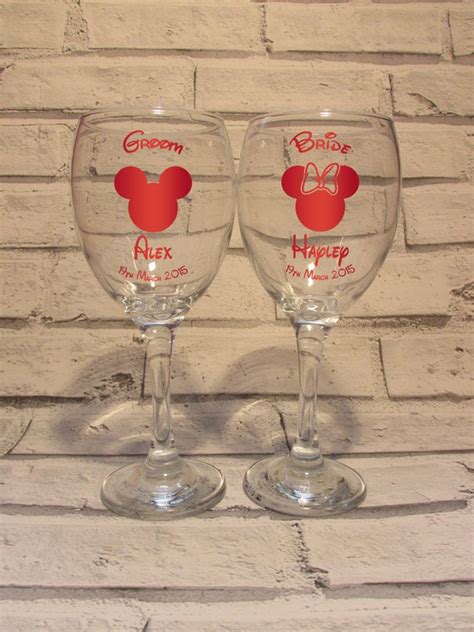Disney Mickey And Minnie Silhouette Champagne By Atouchonglass