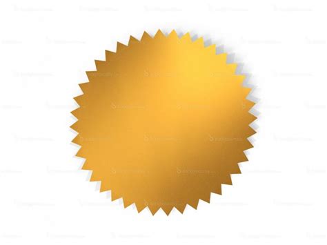 A Gold Star Shaped Object On A White Background With Clipping Area For