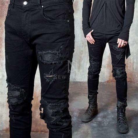 Bottoms Sold Out Distressed And Ripped Pintuck Black Slim Jeans