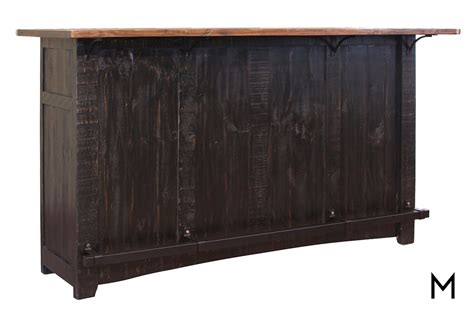 Black Rustic Wood Bar