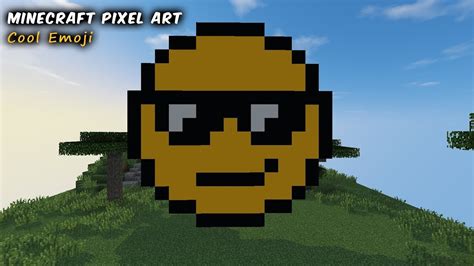 Minecraft Pixel Art Cool Emoji Youtube