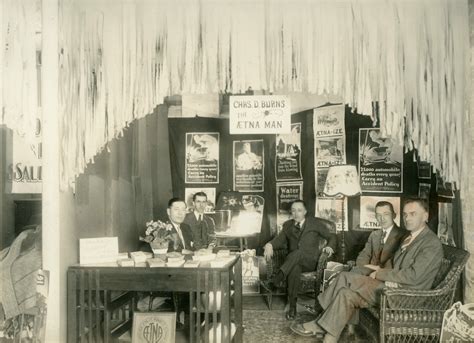 Aetna Insurance Company agents at an exhibition booth in ...