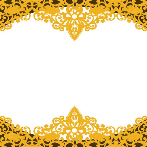 Border Islamic Pattern Gold Borders Islamic Gold Png Transparent