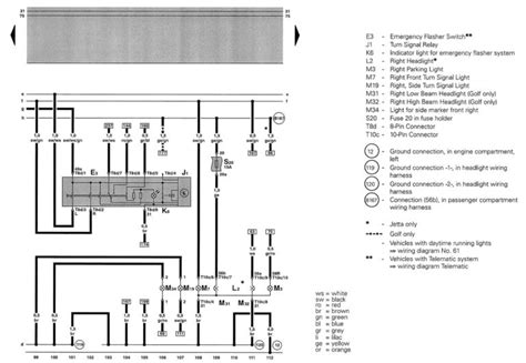 Volkswagen Golf 2003 2004 Wiring Diagrams Hazard Lamp