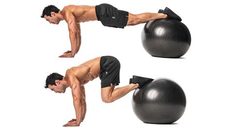 Stability Ball Knee Tuck Exercise Video Guide Muscle And Fitness