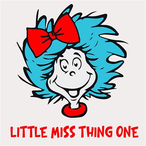 Little Miss Thing One Svg Png Eps Dr Seuss Svg Fichier Etsy
