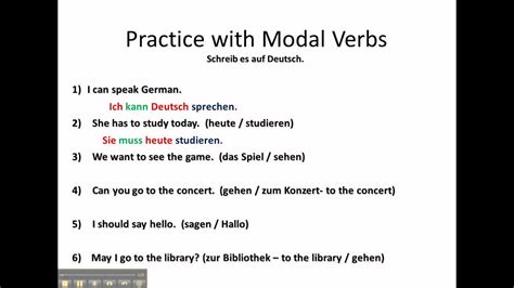 What Are Modal Verbs In German Slide Course