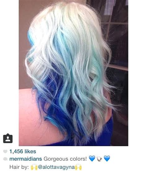 Blue Underneath Blonde Hair With Color Hair Color