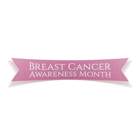 Breast Cancer Awareness Month Pink Satin Ribbon Stock Vector