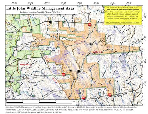 Map Little John Wildlife Management Area Andy