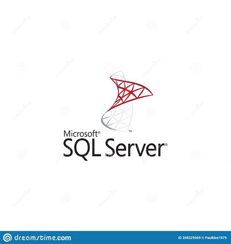 Microsoft Sql Server Logo Editorial Ilustrativo Sobre Fondo Blanco