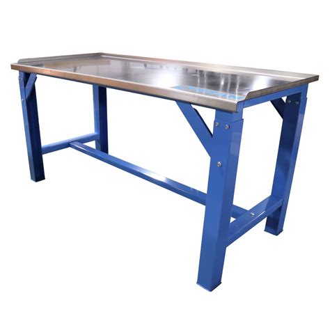 5 Ft Work Bench Table With Stainless Steel Top For Shop Garage And