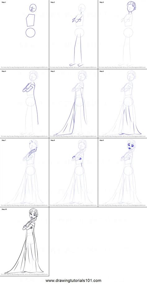How To Draw Elsa Step By Step Warehouse Of Ideas