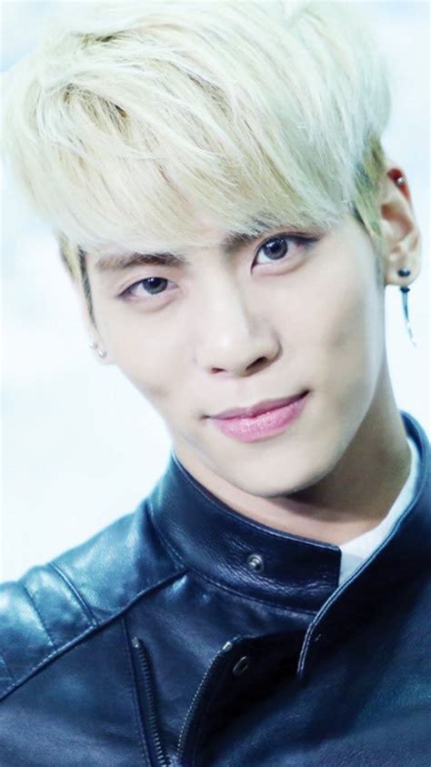 A Man With Blonde Hair Wearing A Black Leather Jacket And Piercings On