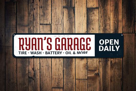 Garage Open Daily Sign Personalized Mechanic Shop Owner Name Etsy Canada