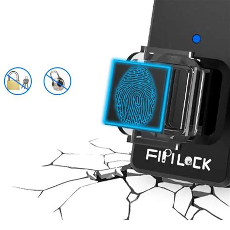 Fipilock Fl S2 Portable Smart Fingerprint Padlock Black